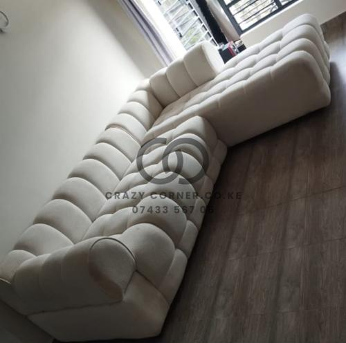 Six Seater Bubble L-Shaped Sofa